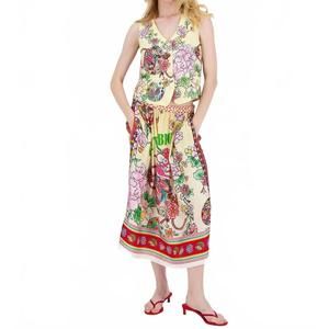 NEW ME369 vanessa cherry midi skirt in cherry